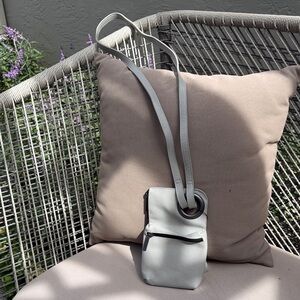 Sarah Pacini Minimalist Crossbody Bag - Light Gray - NWT